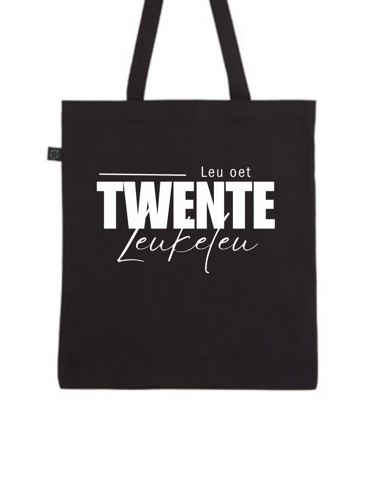 Twente dialect tas katoen cadeau zwart