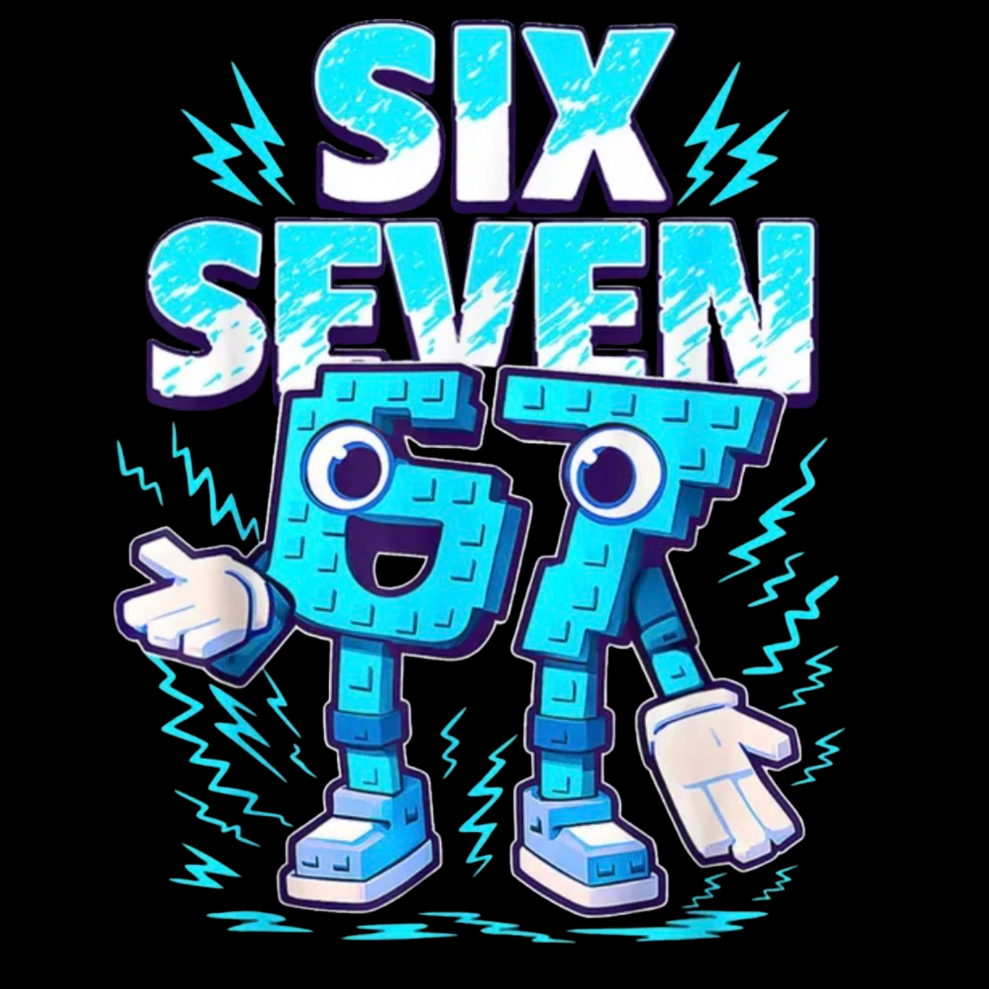 Brainrot 67 sweater kids en volwassenen – Zwarte sweater “67”