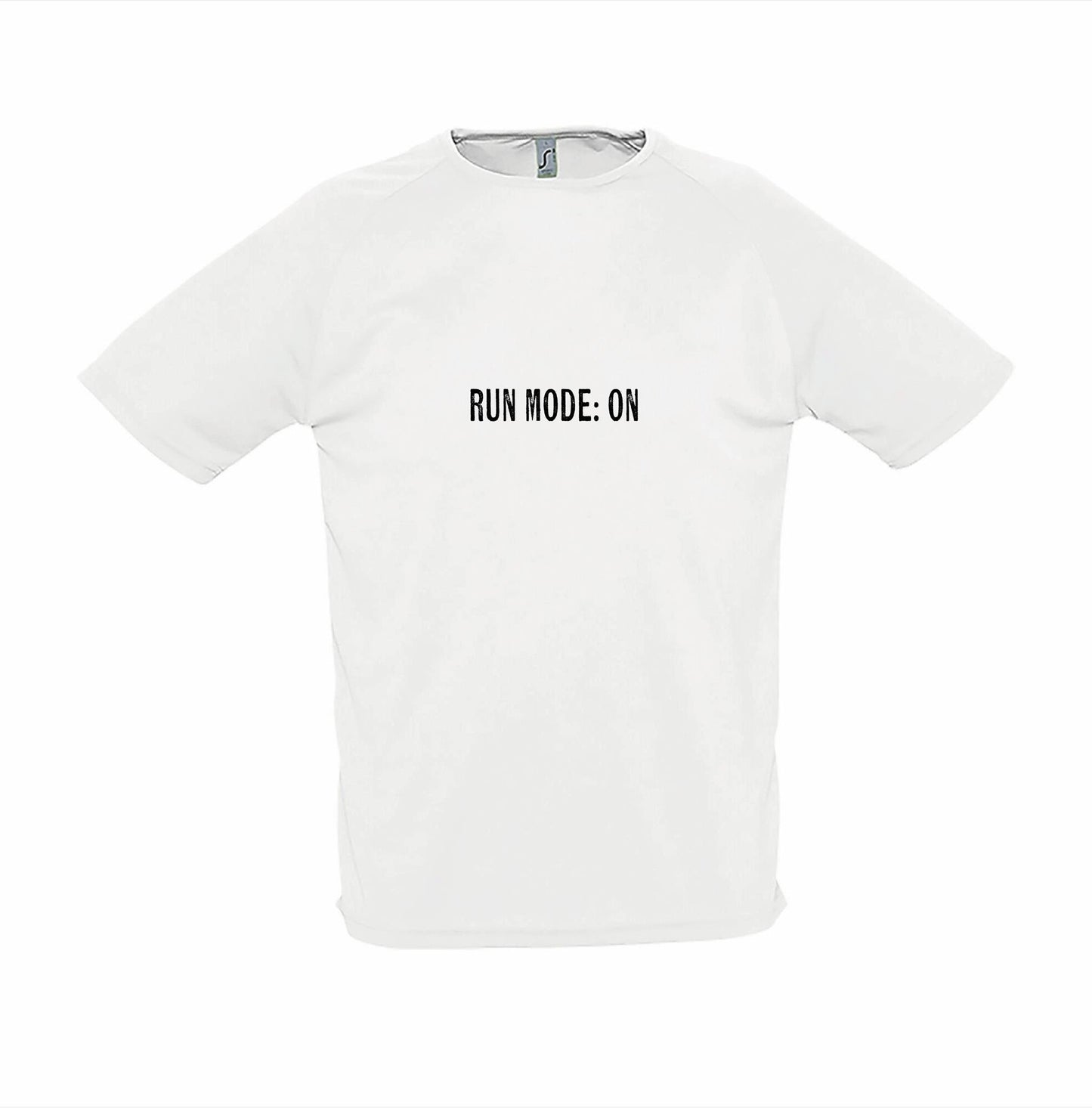 Unisex Hardloop T-shirt – Run mode on + 4 stages of running