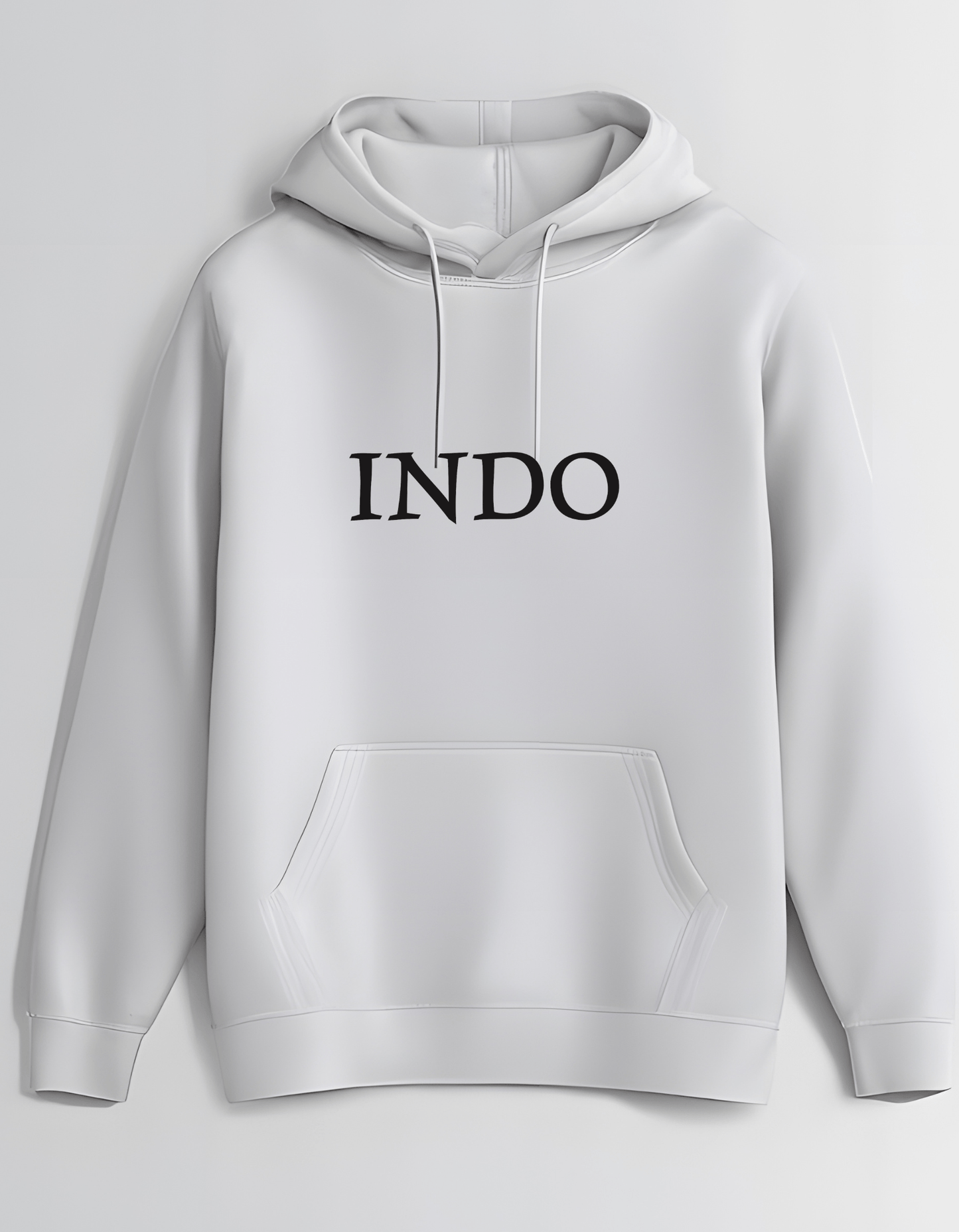 Hoodie INDO – Wit & Zwart (Unisex) - Winkel van Katoen