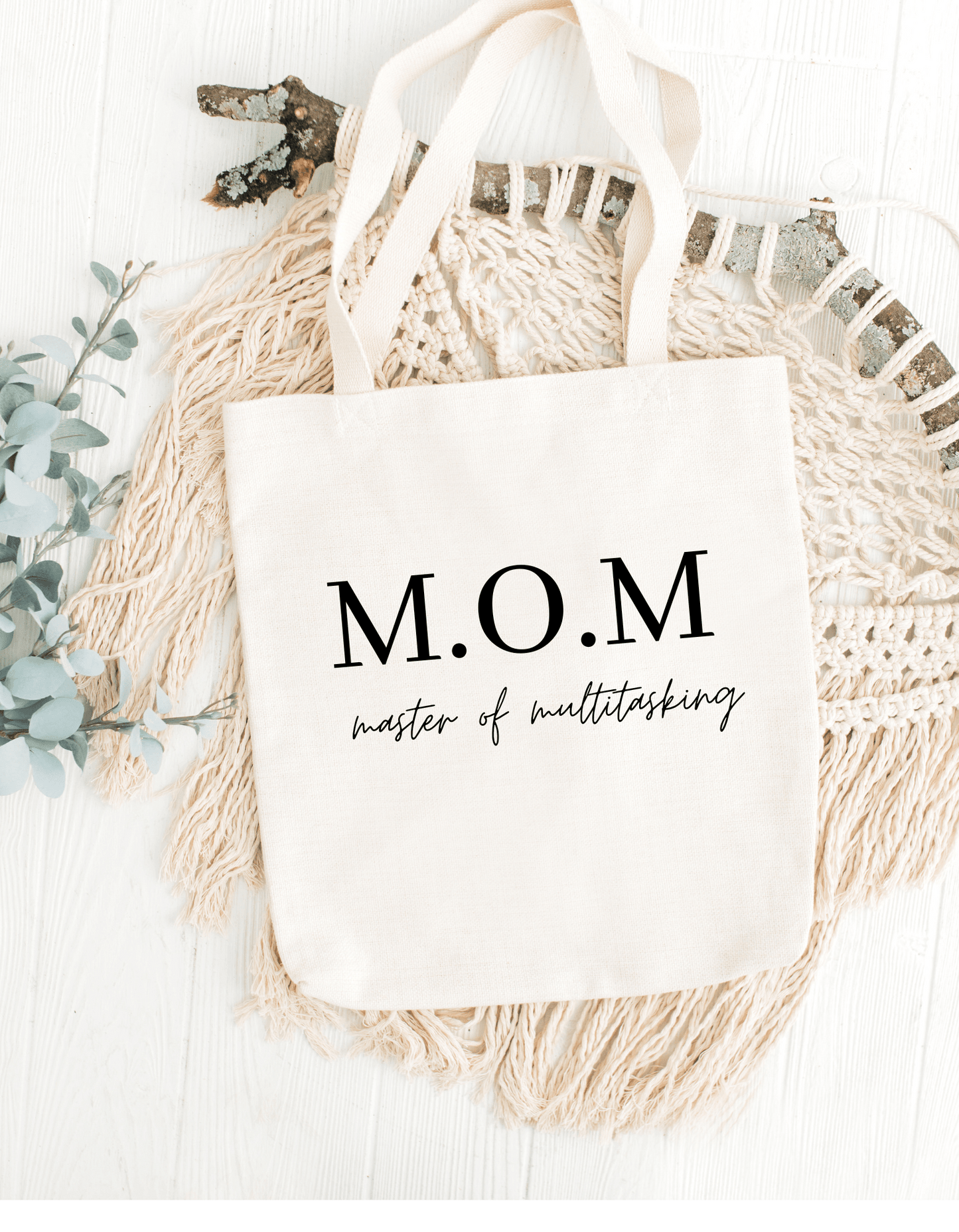Katoenen Tas – “M.O.M. Master of Multitasking” Voor Drukke Moeders - Winkel van Katoen
