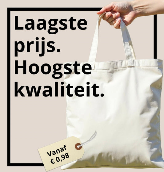 Laagste Prijsgarantie op Katoenen Tassen – Altijd de Beste Deal vanaf 100 Stuks - Winkel van Katoen