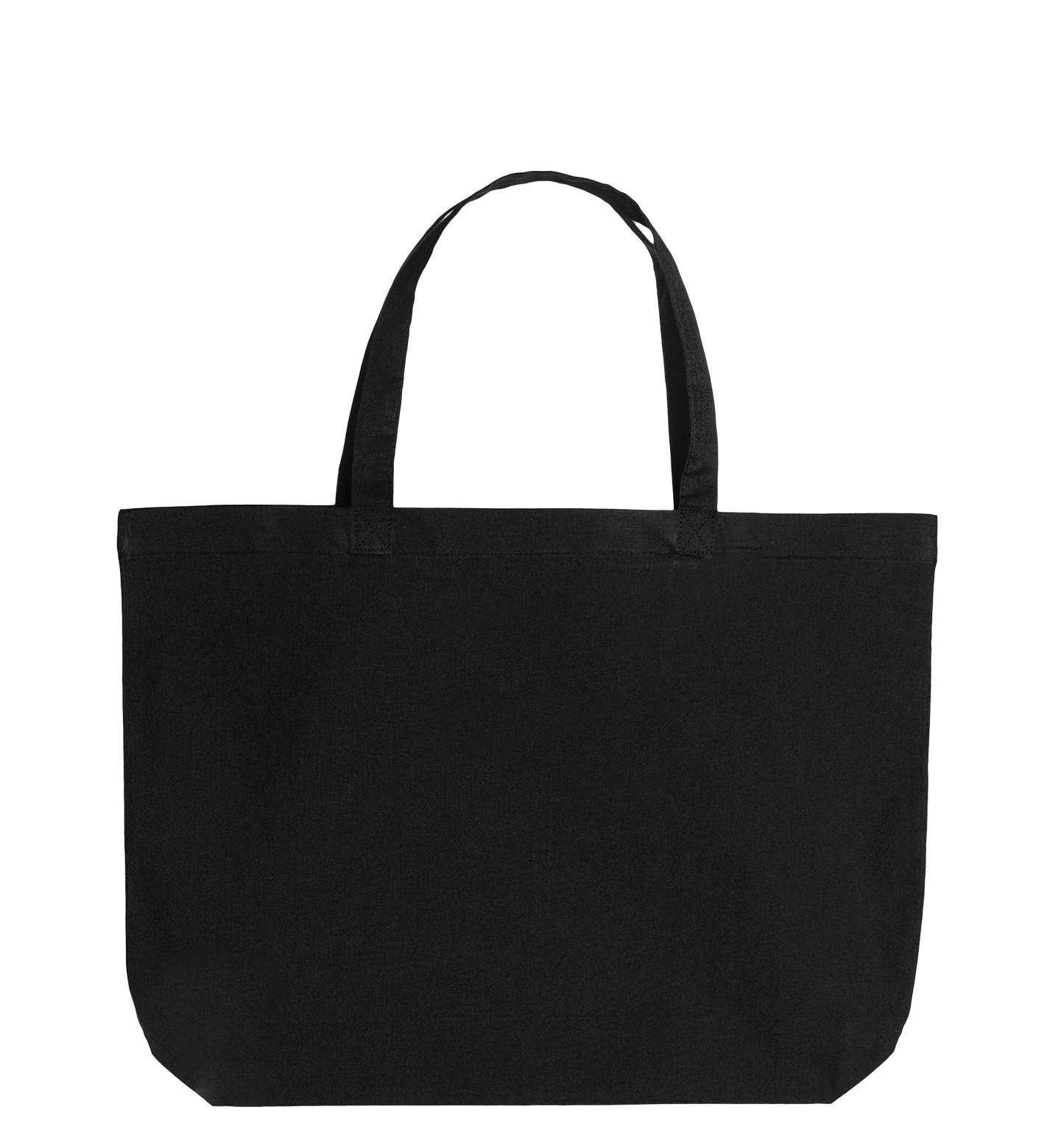 Katoenen shopper | Bodem | Zwart