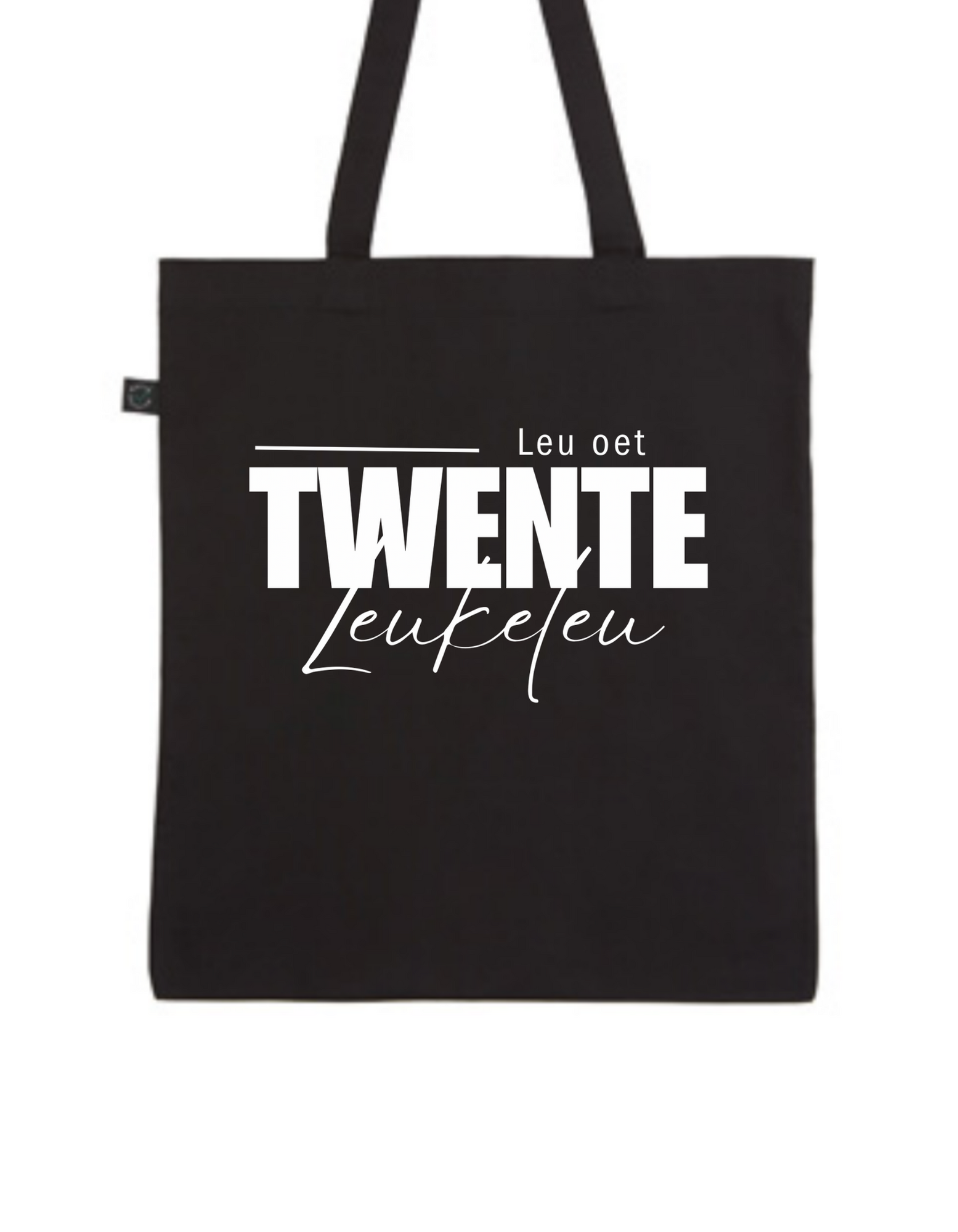 Twente dialect tas katoen cadeau zwart 