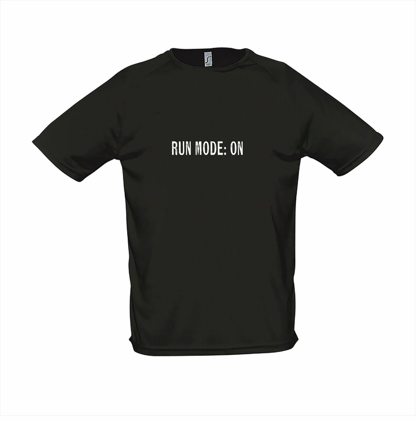 Hardloopshirt Unisex – Run mode on + grappige racefases