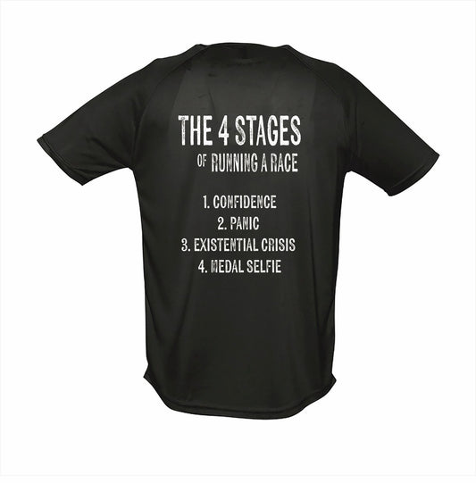 Hardloopshirt Unisex – Run mode on + grappige racefases