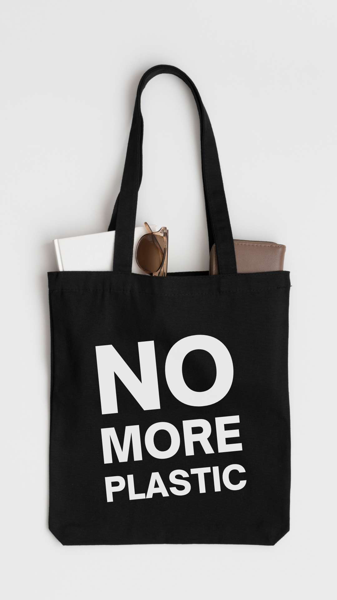 Katoenen Tas – “No More Plastic” Duurzame Opdruk