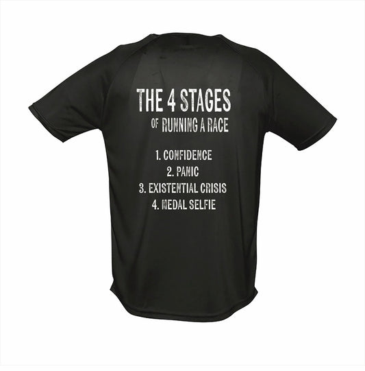 Hardloopshirt Unisex – Run mode on + grappige racefases - Winkel van Katoen