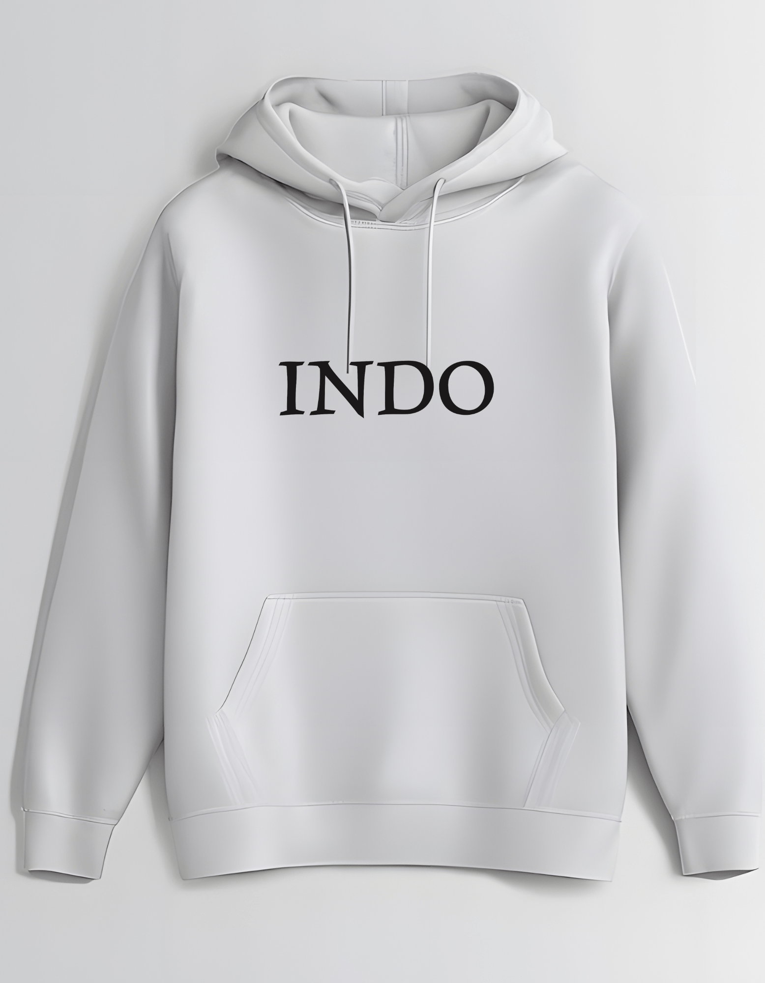 Hoodie INDO – Wit & Zwart (Unisex) - Winkel van Katoen