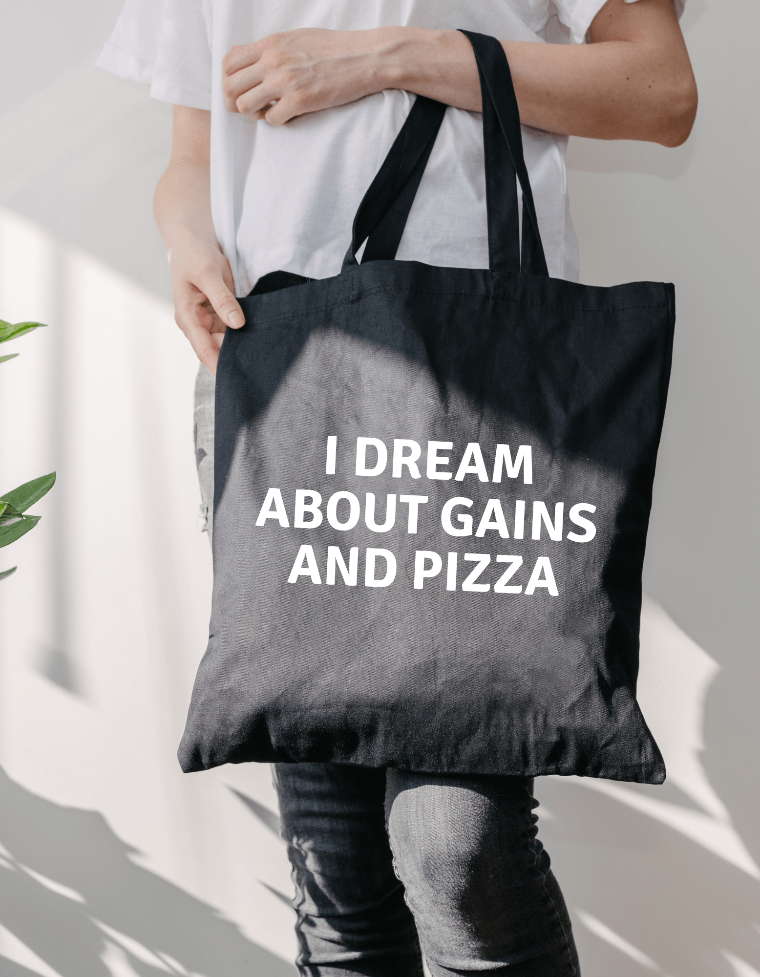I dream about gains and pizza - Winkel van Katoen