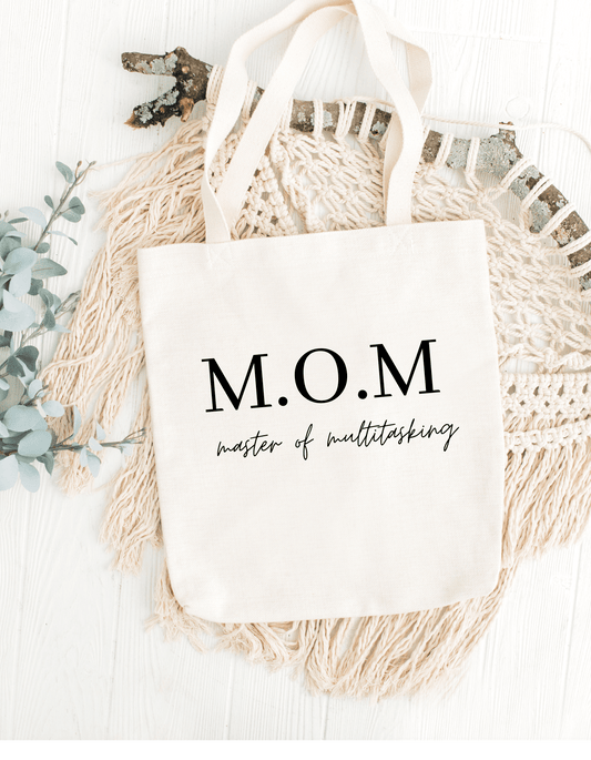 Katoenen Tas – “M.O.M. Master of Multitasking” Voor Drukke Moeders - Winkel van Katoen