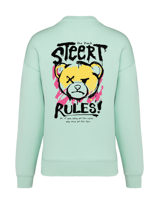 Oversized Sweater "Street Rules" – Brook Green – Uniseks & Eco - vriendelijk - Winkel van Katoen